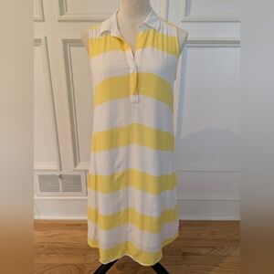 Beachlunchlounge NWOT Yellow and White Striped Dress